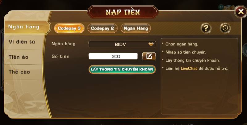 Iwin Wush【Iwin Club】- Link tải iWin Club - iPhone, Android, APK, PC 14 Nạp Tiền Qua Ngân Hàng